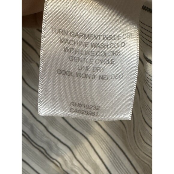 Alfred Dunner Women’s White Gray Striped Button Up Purple Flowers Sz XL - Picture 9 of 9